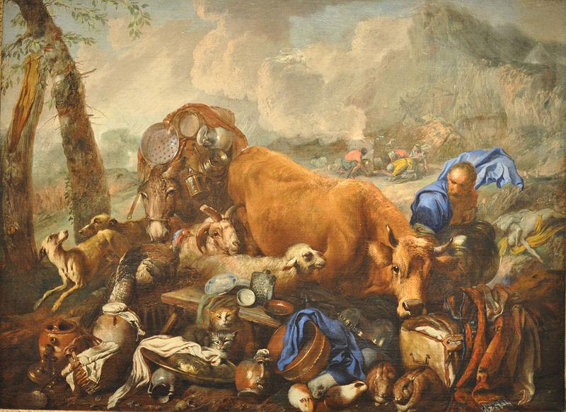 Giovanni Benedetto Castiglione Noah's Sacrifice after the Deluge Sweden oil painting art